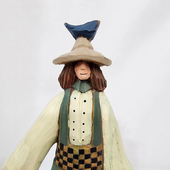 Williraye Saxony Girl & Sitting Golden Dog Figure WW1031 Bluebird Head Americana - Picture 2 of 8